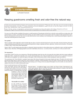 Keeping guestrooms smelling fresh and odor