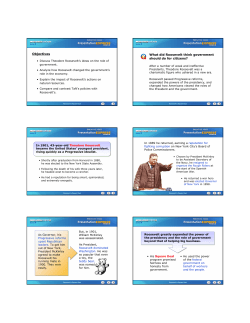 Objectives What did Roosevelt think government should do for