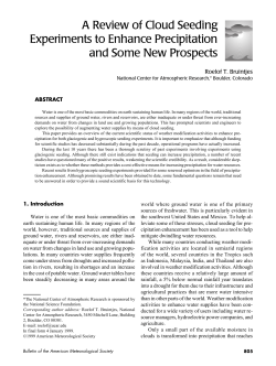 A Review of Cloud Seeding Experiments to