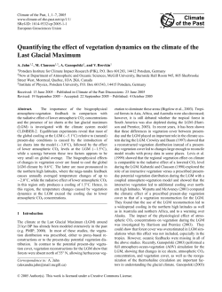 Quantifying the effect of vegetation dynamics on the climate of the