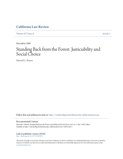 Standing Back from the Forest: Justiciability and Social Choice
