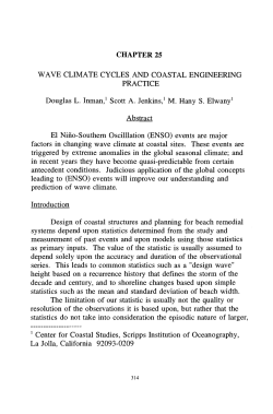 CHAPTER 25 WAVE CLIMATE CYCLES AND COASTAL