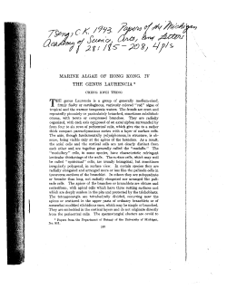 marine algae of hong kong. iv the genus laurencia