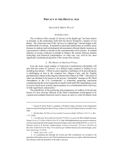 Privacy in the Digital Age - Robert H. McKinney School of Law