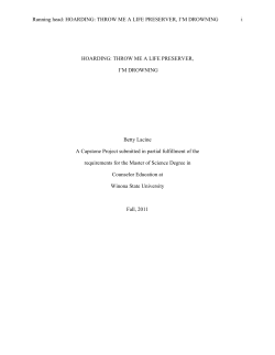 Hoarding: Throw me a life preserver, I`m drowning
