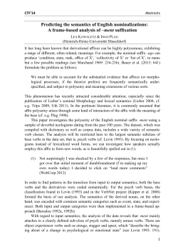 ment and psych verbs as bases - SFB 991