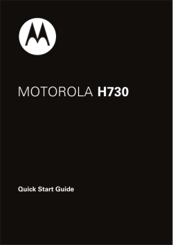 motorola h730 - Motorola Support