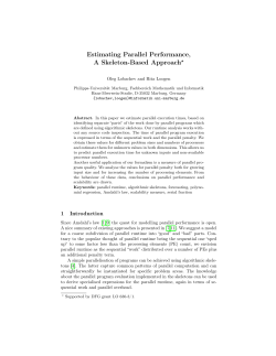 Estimating Parallel Performance, A Skeleton