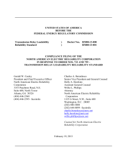 Compliance Filing of NERC in Response to Order Nos. 733 and