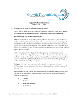 Performance Evaluation Reform Act (PERA)
