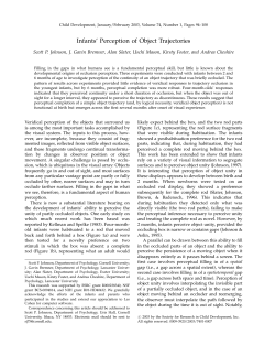 Infants` Perception of Object Trajectories