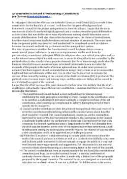 An#experiment#in#Iceland:#Crowdsourcing#a#Constitution?