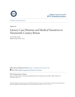 Literary Case Histories and Medical Narratives in Nineteenth