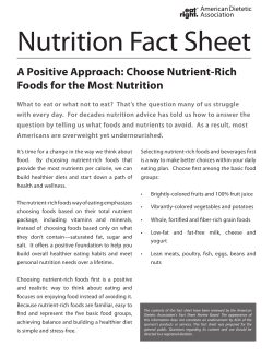 Nutrition Fact Sheet