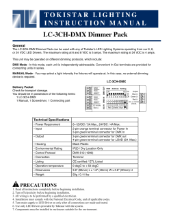 LC-3CH-DMX Dimmer Pack TOKISTAR LIGHTING INSTRUCTION