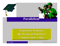 Uses of Parallelism - McGraw
