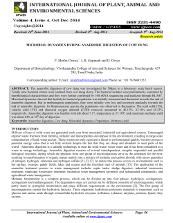 microbial dynamics during anaerobic digestion of cow dung
