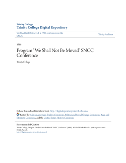 "We Shall Not Be Moved" SNCC Conference