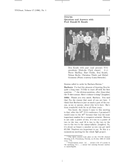 Questions and answers with Prof. Donald E. Knuth