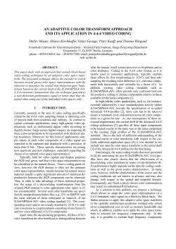 AN ADAPTIVE COLOR TRANSFORM APPROACH AND ITS