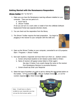 Getting Started with the Renaissance Responders