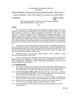 Fisheries Policy 2015