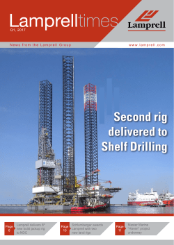 Second rig delivered to Shelf Drilling