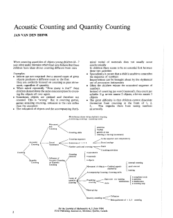 Acoustic Counting and Quantity Counting