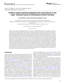 Evidence against planting lodgepole pine monocultures in