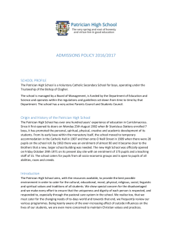 admission policy - patricianhighschool.ie