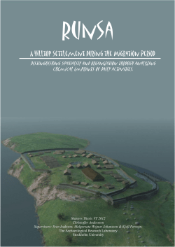 A hilltop settlement during the Migration Period