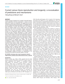 Current versus future reproduction and longevity: a re