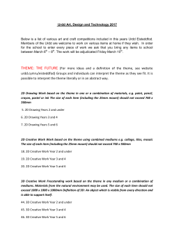 THEME: THE FUTURE (For more ideas and a definition of the theme