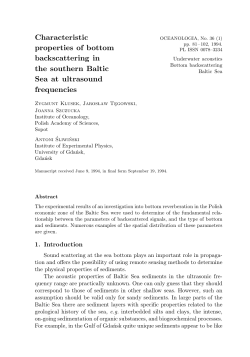 Characteristic properties of bottom backscattering in the southern