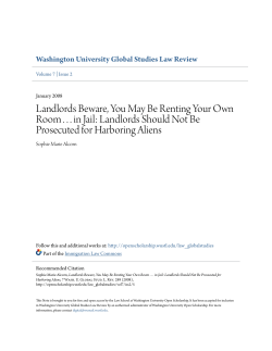 Landlords Beware, You May Be Renting Your Own Room . . . in Jail