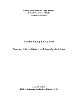 Odethie Birungi Kamugundu Statutory interpretation in multilingual