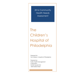 2016 Community Health Needs Assessment (CHNA)