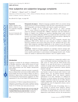 How subjective are subjective language complaints