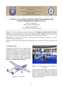 tactical uav with in flight adjustable propeller, computer program