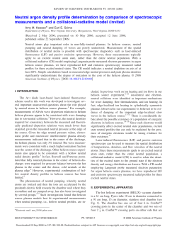 Neutral argon density profile determination by comparison of