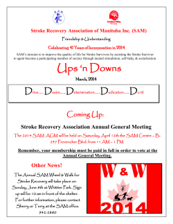 SAM Spring Newsletter 2014 - Stroke Recovery Association of
