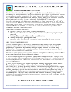 Constructive Eviction