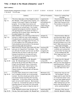 A Week in the Woods (Clements) Level T