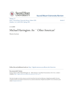 Michael Harrington: An ``Other American``