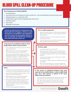 blood spill clean-up procedure