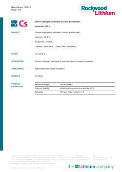 Cesium Hydrogen Carbonate (Cesium Bicarbonate)