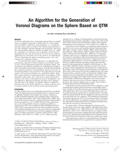 An Algorithm for the Generation of Voronoi Diagrams on the Sphere