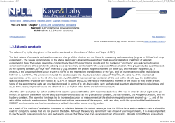 Version 1.0 - Kaye and Laby Online