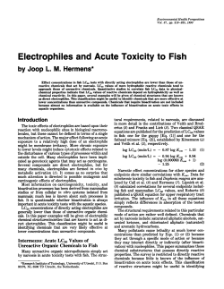 Electrophiles and Acute Toxicity to Fish