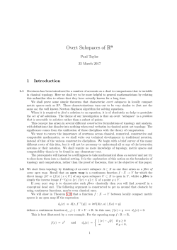 Overt Subspaces of Rn